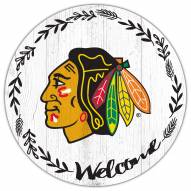 Chicago Blackhawks 12" Welcome Circle Sign