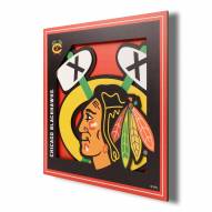 Chicago Blackhawks 12" x 12" 3D Logo Series Wall Art