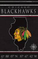 Chicago Blackhawks 17" x 26" Coordinates Sign