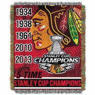 Chicago Blackhawks 2013 Champs Woven Tapestry Throw Blanket