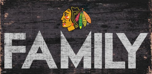 Chicago Blackhawks 6&quot; x 12&quot; Family Sign