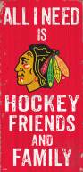 Chicago Blackhawks 6" x 12" Friends & Family Sign