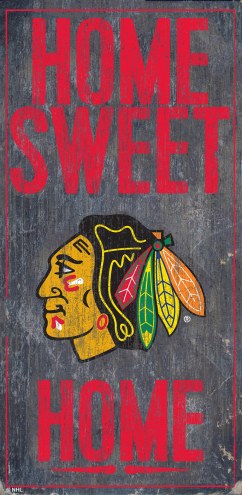 Chicago Blackhawks 6&quot; x 12&quot; Home Sweet Home Sign