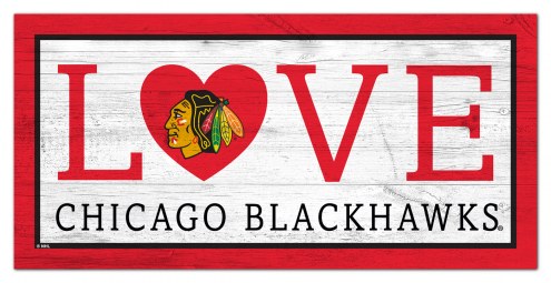Chicago Blackhawks 6&quot; x 12&quot; Love Sign