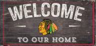Chicago Blackhawks 6" x 12" Welcome Sign
