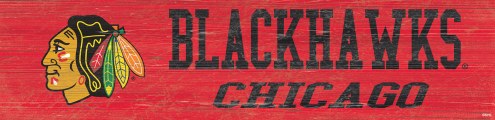 Chicago Blackhawks 6&quot; x 24&quot; Team Name Sign