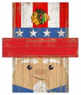 Chicago Blackhawks 6" x 5" Patriotic Head
