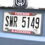 Chicago Blackhawks Chrome Metal License Plate Frame