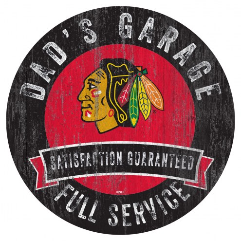 Chicago Blackhawks Dad's Garage Sign