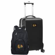 Chicago Blackhawks Deluxe 2-Piece Backpack & Carry-On Set