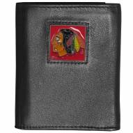 Chicago Blackhawks Deluxe Leather Tri-fold Wallet