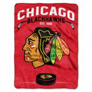 Chicago Blackhawks Inspired Plush Raschel Blanket