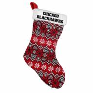 Chicago Blackhawks Knit Christmas Stocking