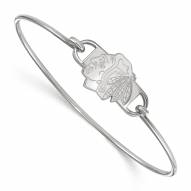 Chicago Blackhawks Sterling Silver Wire Bangle Bracelet