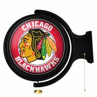 Chicago Blackhawks Round Rotating Lighted Wall Sign