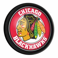 Chicago Blackhawks Round Slimline Lighted Wall Sign