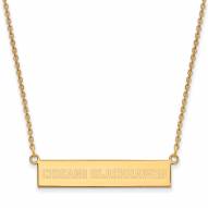 Chicago Blackhawks Sterling Silver Gold Plated Bar Necklace