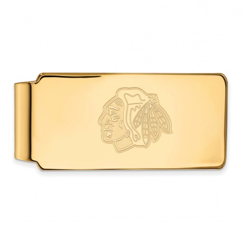 Chicago Blackhawks Sterling Silver Gold Plated Money Clip