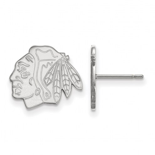 Chicago Blackhawks Sterling Silver Small Post Earrings