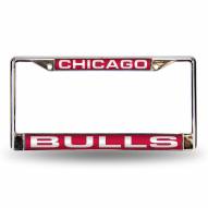 Chicago Bulls Laser Chrome License Plate Frame