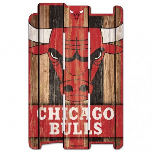 Chicago Bulls Wood Fence Sign