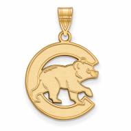 Chicago Cubs 10k Yellow Gold Large Pendant