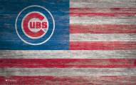Chicago Cubs 11" x 19" Distressed Flag Sign