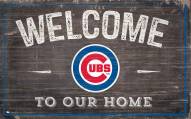 Chicago Cubs 11" x 19" Welcome to Our Home Sign