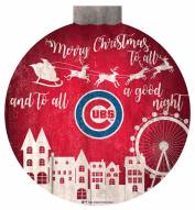 Chicago Cubs 12" Christmas Village Wall Art