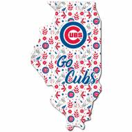 Chicago Cubs 12" Floral State Sign