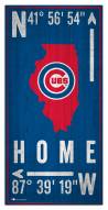 Chicago Cubs 6" x 12" Coordinates Sign