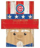 Chicago Cubs 6" x 5" Patriotic Head
