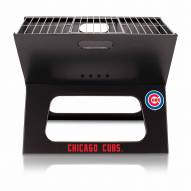 Chicago Cubs Black Portable Charcoal X-Grill