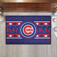 Chicago Cubs Christmas Sweater Starter Rug