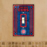 Chicago Cubs Glass Single Light Switch Plate Cover