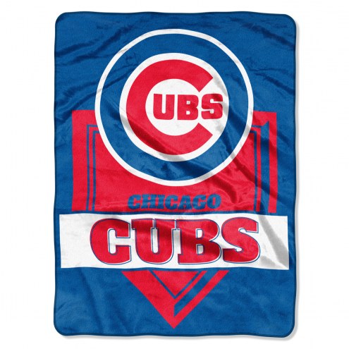 Chicago Cubs Home Plate Raschel Blanket