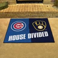 Chicago Cubs/Milwaukee Brewers House Divided Mat