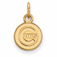 Chicago Cubs MLB Sterling Silver Gold Plated Extra Small Pendant