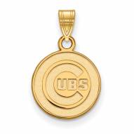 Chicago Cubs MLB Sterling Silver Gold Plated Small Pendant