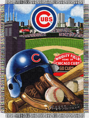 Chicago Cubs MLB Woven Tapestry Throw Blanket