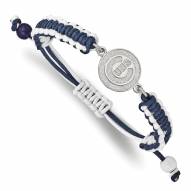 Chicago Cubs Stainless Steel Adjustable Cord Bracelet
