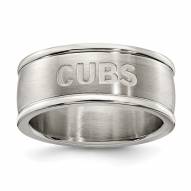 Chicago Cubs Stainless Steel Logo Ring