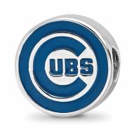 Chicago Cubs Sterling Silver Enameled Bead