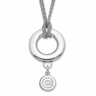 Chicago Cubs Sterling Silver Halo Necklace