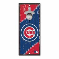 Chicago Cubs Wood Bottle Opener