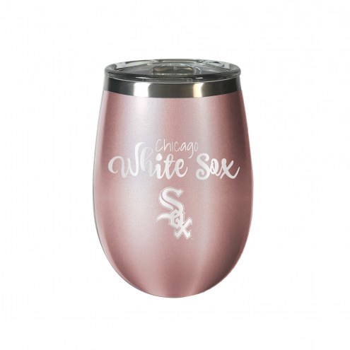 Chicago White Sox 10 oz. Rose Gold Blush Wine Tumbler