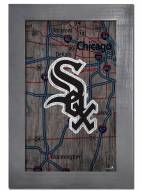 Chicago White Sox 11" x 19" City Map Framed Sign