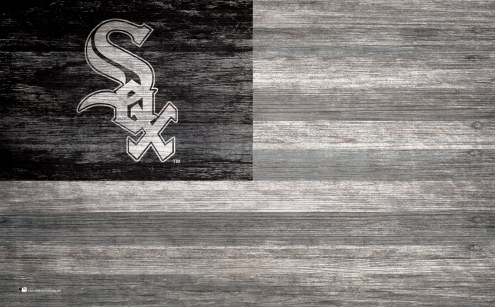 Chicago White Sox 11&quot; x 19&quot; Distressed Flag Sign