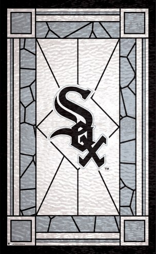 Chicago White Sox 11&quot; x 19&quot; Stained Glass Sign