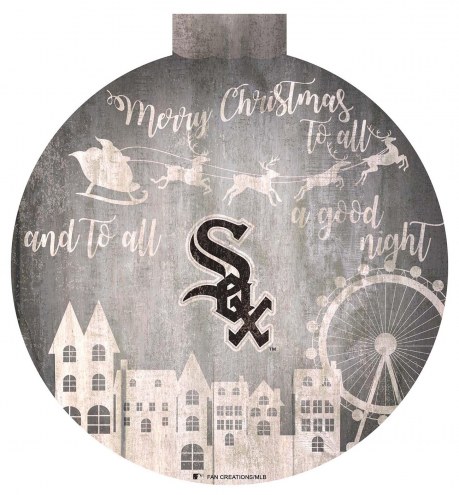 Chicago White Sox 12&quot; Christmas Village Wall Art